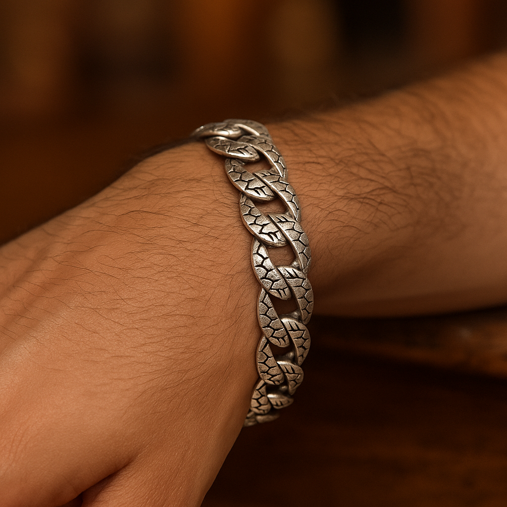 The 925 Sterling Silver Cuban Bracelet