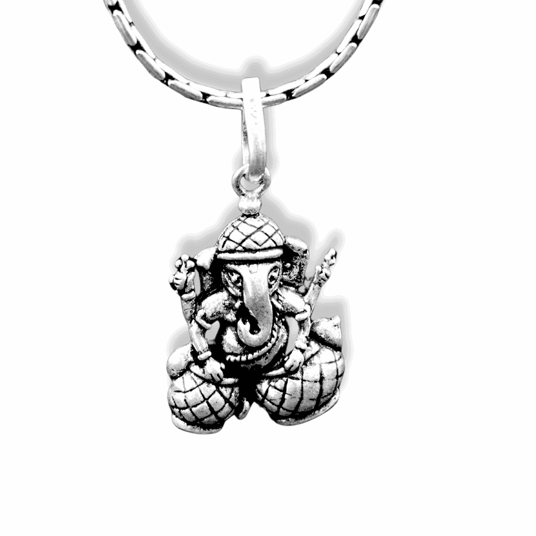 The 925 Sterling Silver Ganesha Blessing Silver Pendant | Unisex | Without Chain - Celestora - India - Ganesh Shakti - - God Pendant for Men, Boys, Gift for Men, Brother, Boyfriend, Husband