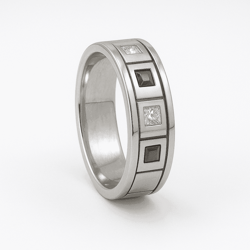 The 925 Sterling Silver Gridlock Ring Band - Celestora - India - - - Ring