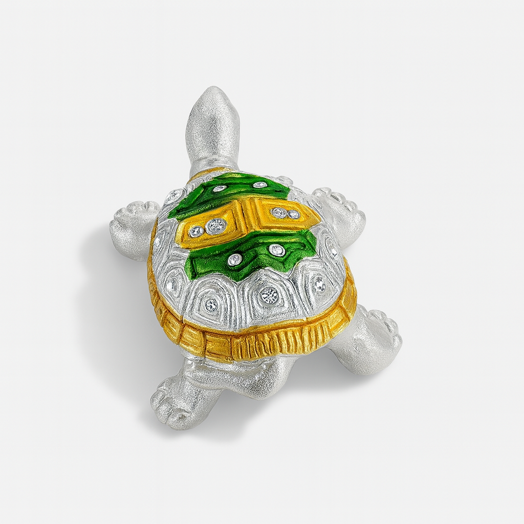 999 Fine Silver Tortoise | Lucky Vastu Home Décor Showpiece for Prosperity