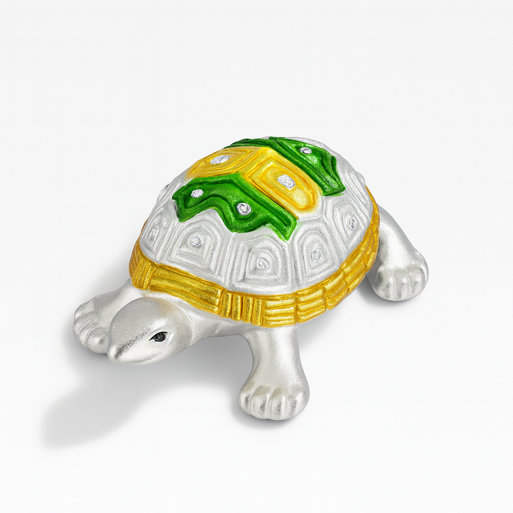 999 Fine Silver Tortoise | Lucky Vastu Home Décor Showpiece for Prosperity