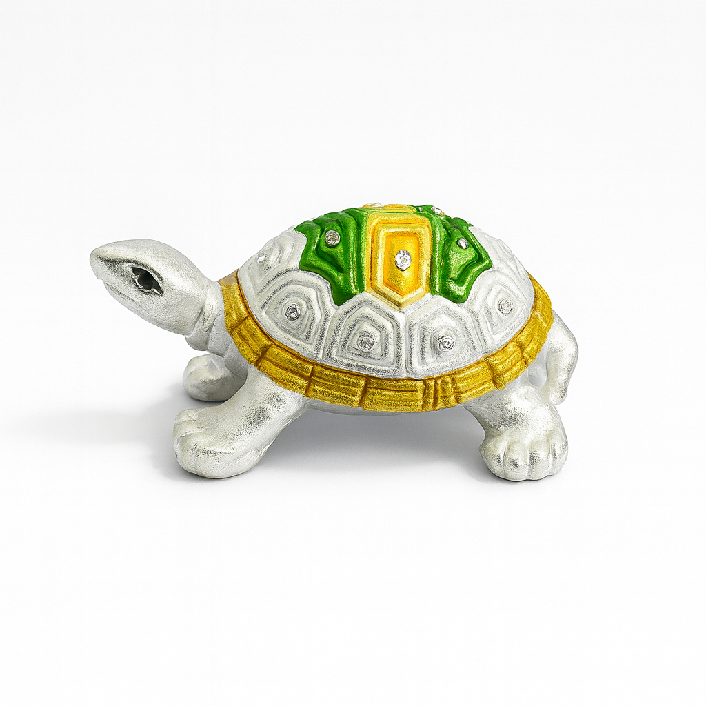 999 Fine Silver Tortoise | Lucky Vastu Home Décor Showpiece for Prosperity