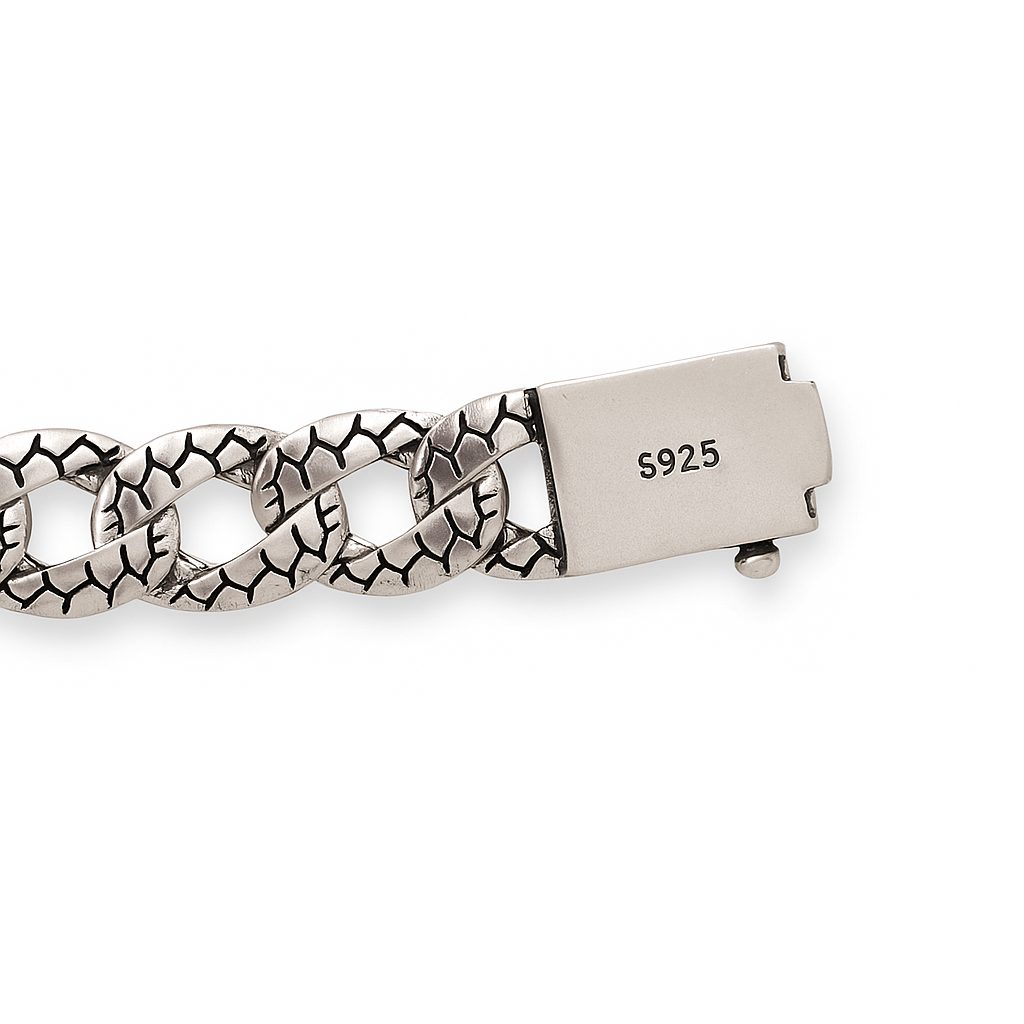 The 925 Sterling Silver Cuban Bracelet