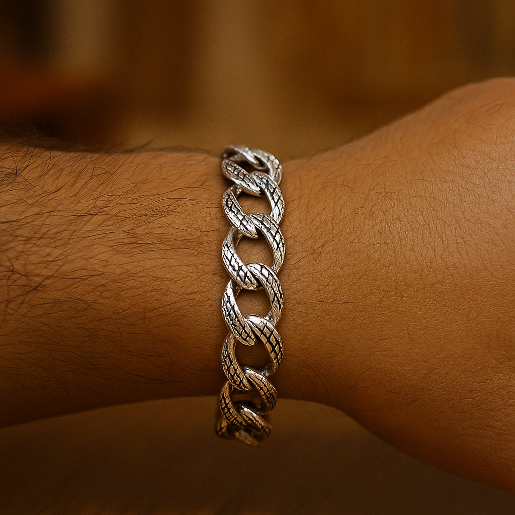 The 925 Sterling Silver Cuban Bracelet