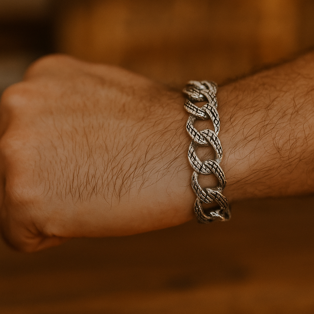 The 925 Sterling Silver Cuban Bracelet