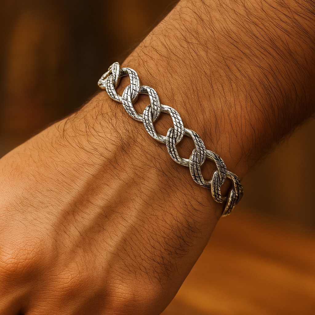 The 925 Sterling Silver Cuban Bracelet