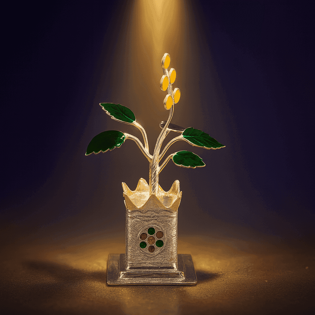 can we keep silver tulsi plant inside the house Silver Tulsi Plant for Pooja – Celestora