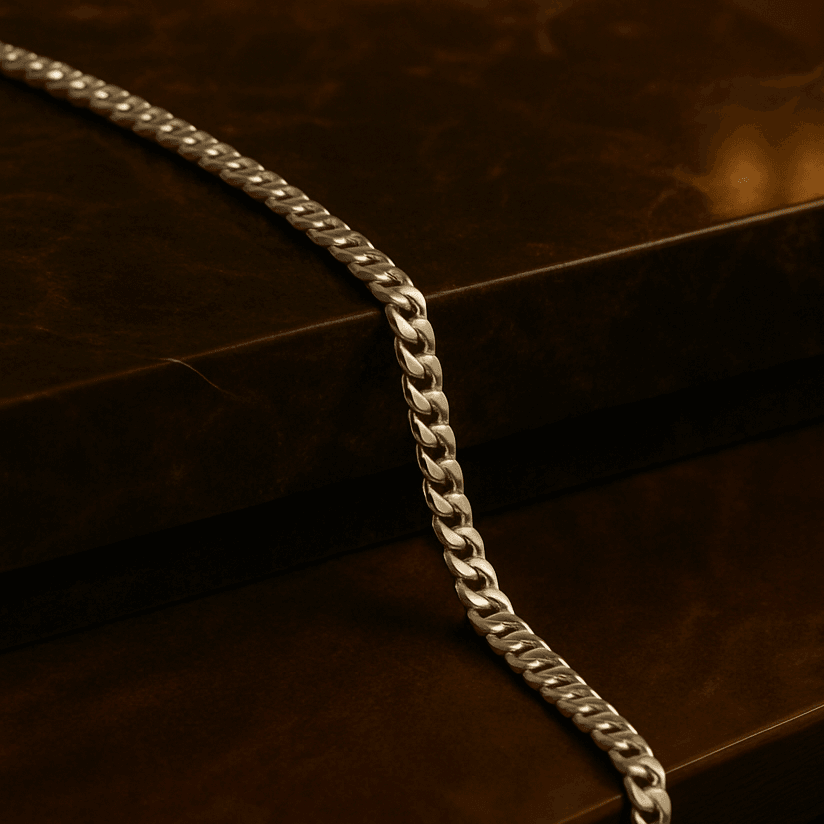 The 925 Sterling Silver Classic Cuban Chain - Celestora - India - - - Chains for Men, Boys, Gift for Men, Brother, Boyfriend, Husband