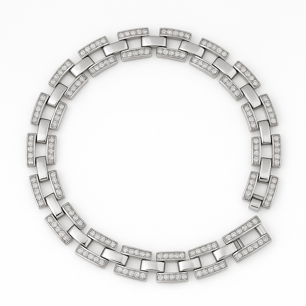 The 925 Sterling Silver Iced Box Link Bracelet - Celestora - India - - - Bracelet for Men, Boys, Gift for Men, Brother, Boyfriend, Husband