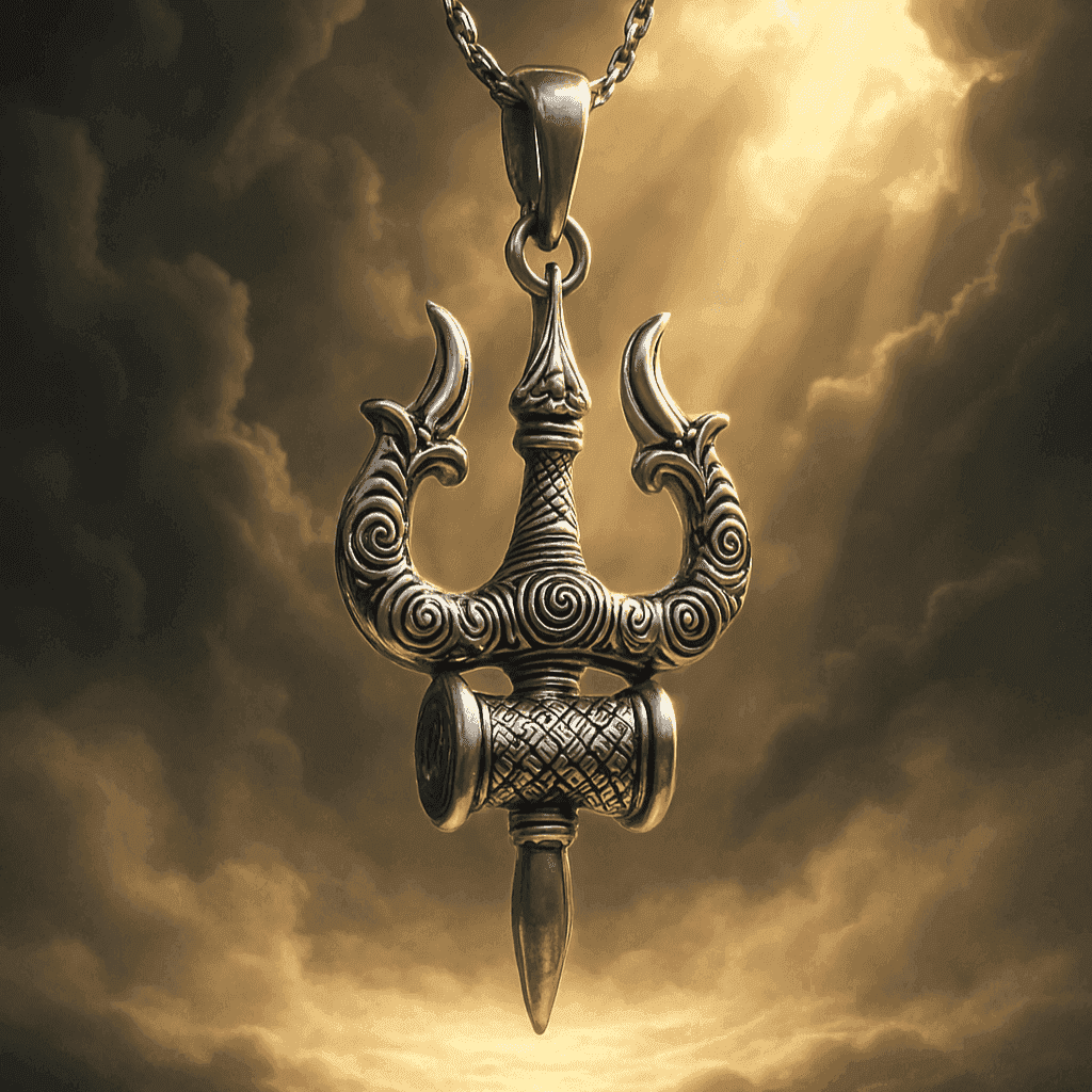 The 925 Sterling Silver Shiva's Trident Pendant | Without Chain - Celestora - India - - - God Pendant for Men, Boys, Gift for Men, Brother, Boyfriend, Husband