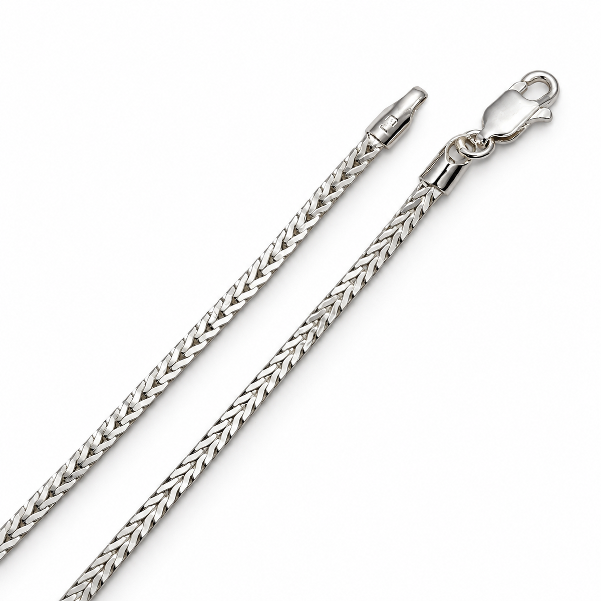 Silver Flat Franco Chain with Lobster Clasp product image 1 [product-intake-media:2abe0c28-0acb-40a0-a344-4f7ebdca2307]