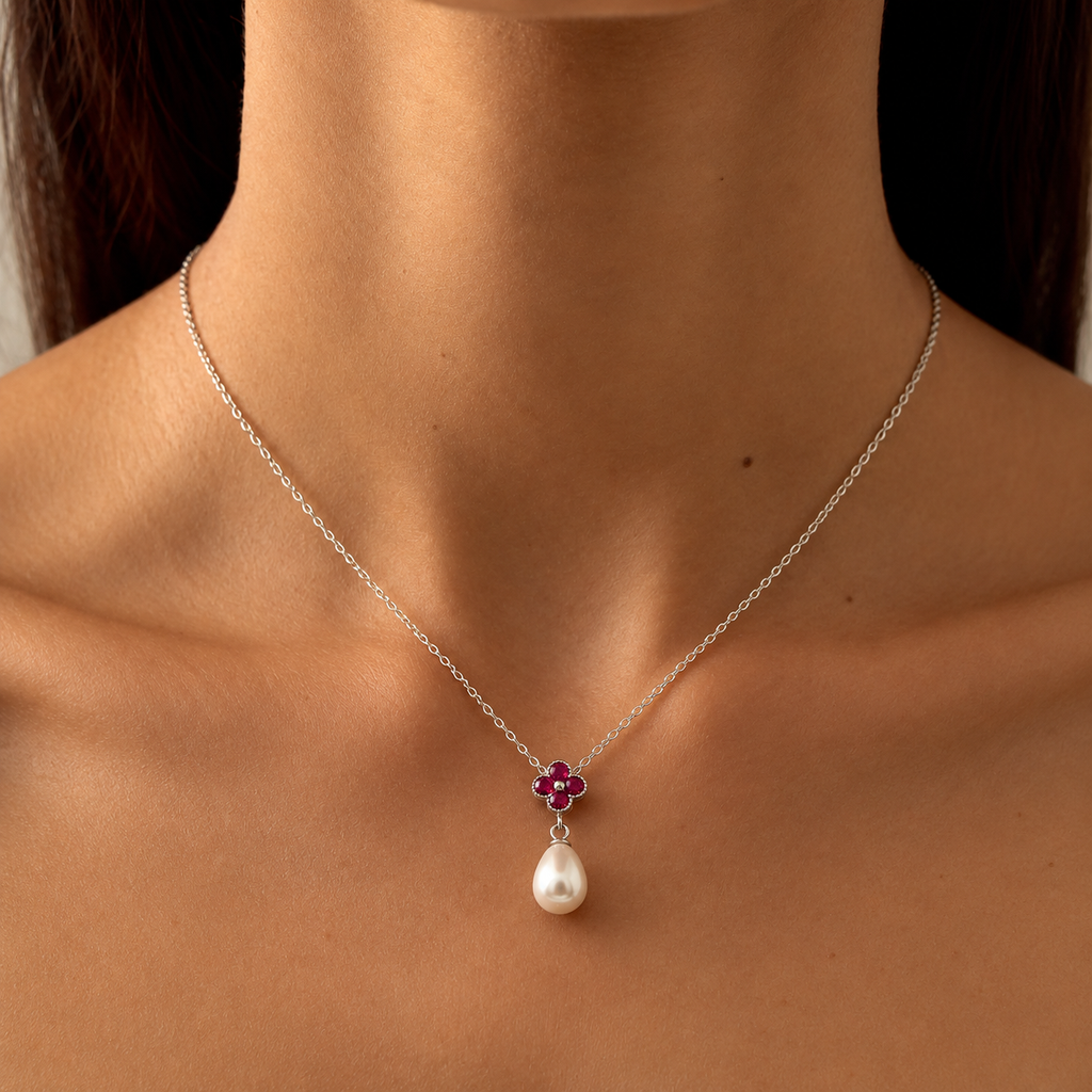 Sterling Silver Rose Tone Four Heart Necklace with Open Hearts and Clear Stones product image 1 [product-intake-media:3bbb903e-a2f0-4807-a31d-a2e36125e42d]