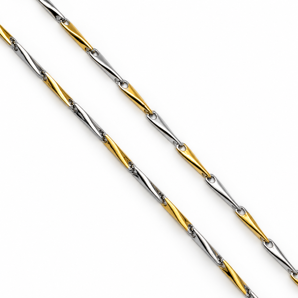 Modern premium look sleek Dual tone Silver gold chain product image 3 [product-intake-media:242238c9-5eb3-4b58-8009-522902df1f06]