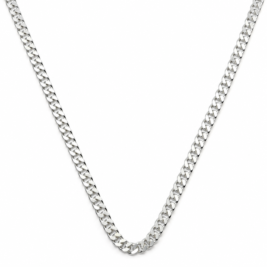 Silver Flat Curb Link Chains, 24 Inch, 4.5 mm product image 3 [product-intake-media:57bc8f63-c80d-44ec-af87-31d7f37654b0]