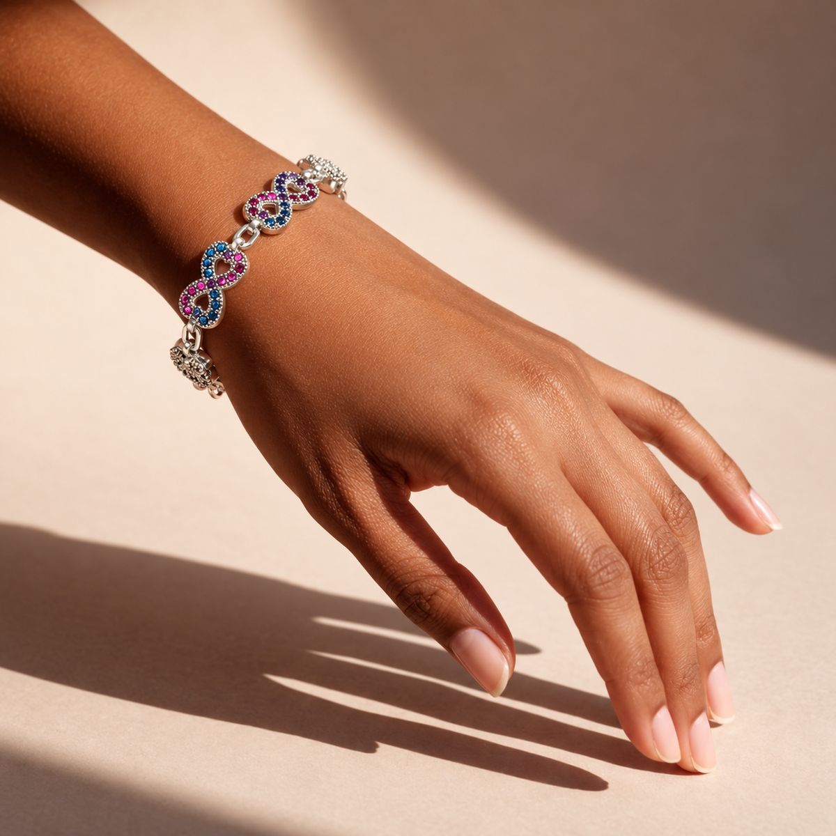 Multicolored stones vibrant silver bracelet product image 4 [product-intake-media:e2c8d481-d8be-4560-976e-af5727e40337]