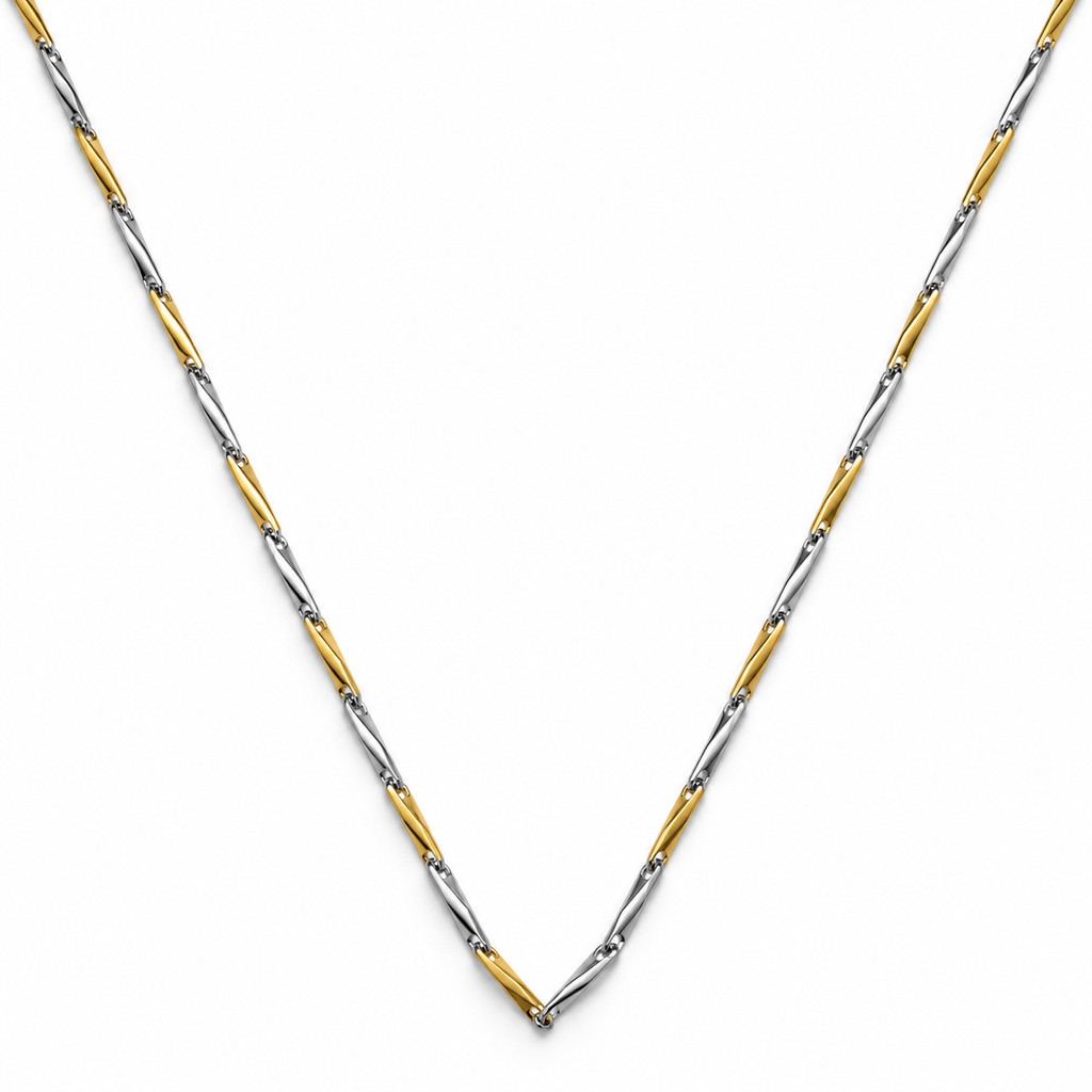 Modern premium look sleek Dual tone Silver gold chain product image 5 [product-intake-media:17f2b3a7-e41e-4850-9d71-d72c1e4f66f2]