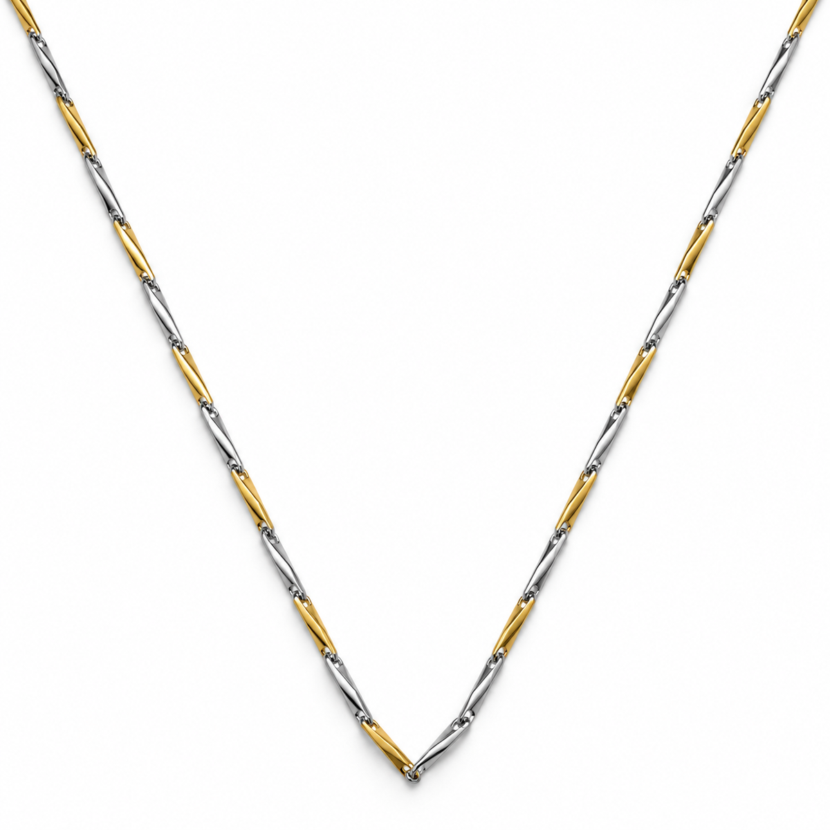 Modern premium look sleek Dual tone Silver gold chain product image 5 [product-intake-media:17f2b3a7-e41e-4850-9d71-d72c1e4f66f2]