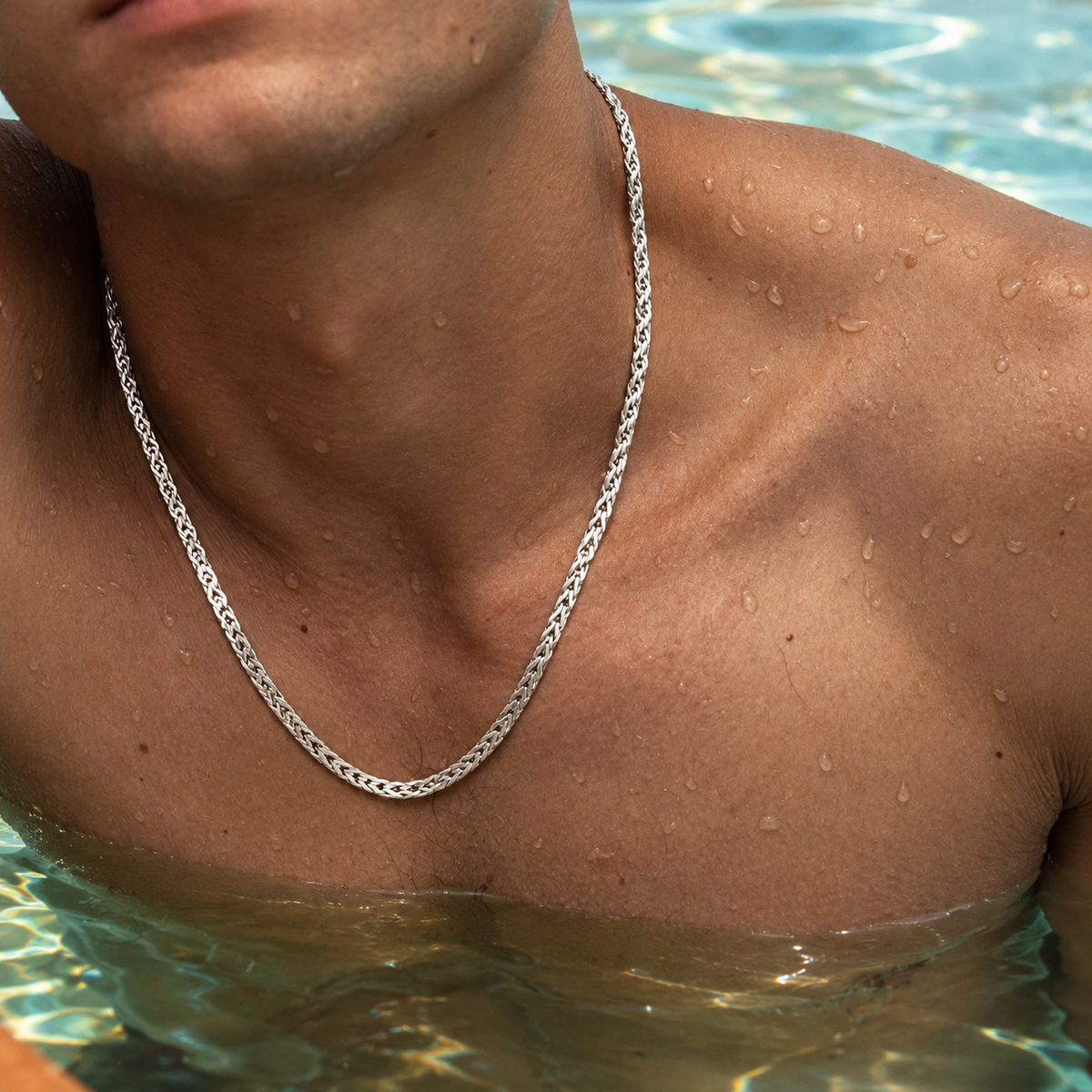 Silver Flat Franco Chain with Lobster Clasp product image 5 [product-intake-media:5a54bf50-0265-4111-a026-65746a2801b5]