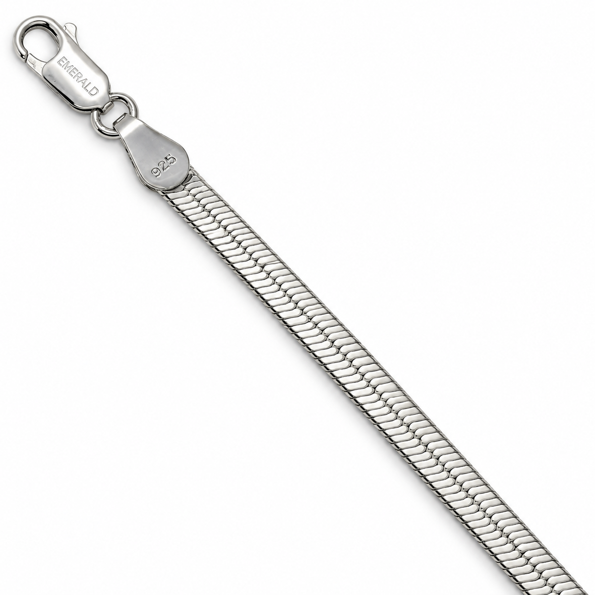 Flat Herringbone Snake Chain Silver Necklace with Lobster Clasp, Chains product image 5 [product-intake-media:f32c057e-49d2-4651-ac7f-fbc085a6f0ad]