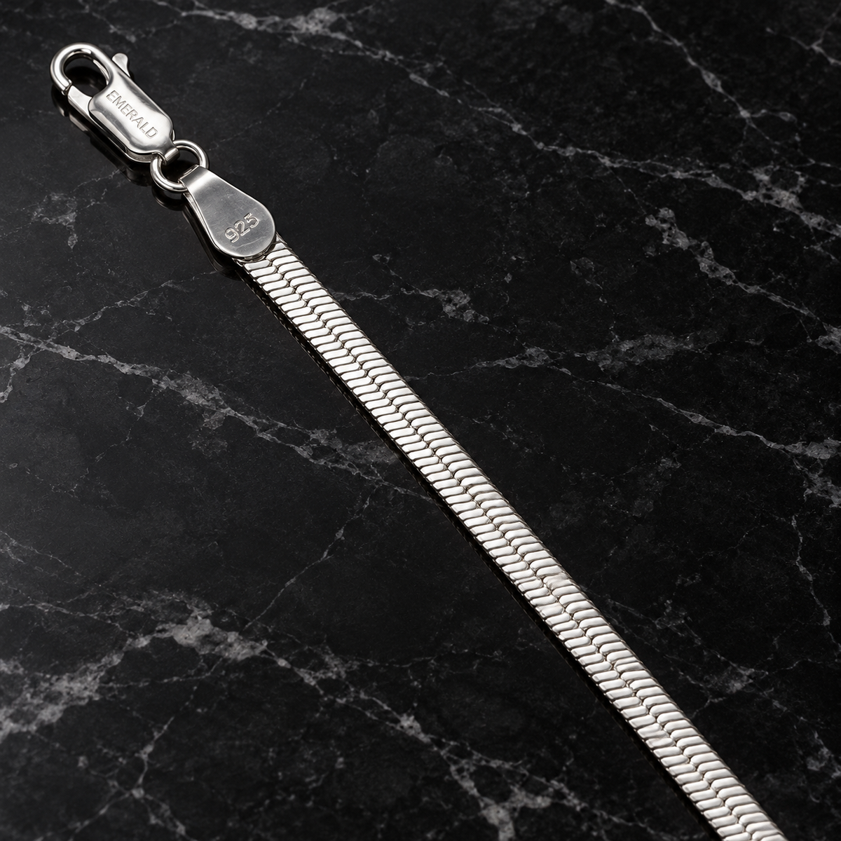 Flat Herringbone Snake Chain Silver Necklace with Lobster Clasp, Chains product image 6 [product-intake-media:b11e360b-afb3-4d36-894f-c410c52be24a]