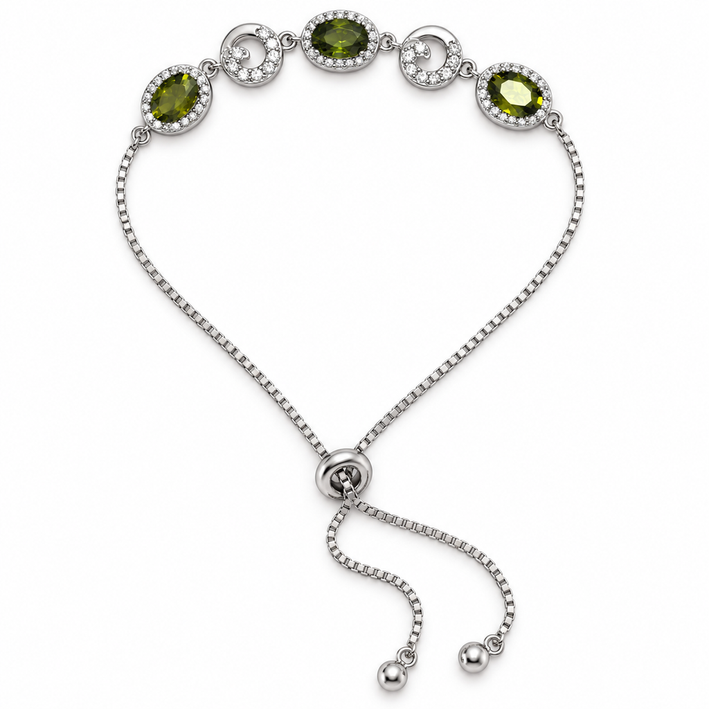 Olive green stone Silver Slider bracelet product image 8 [product-intake-media:321da735-c3f9-4804-aef2-ea05b8c40d6f]