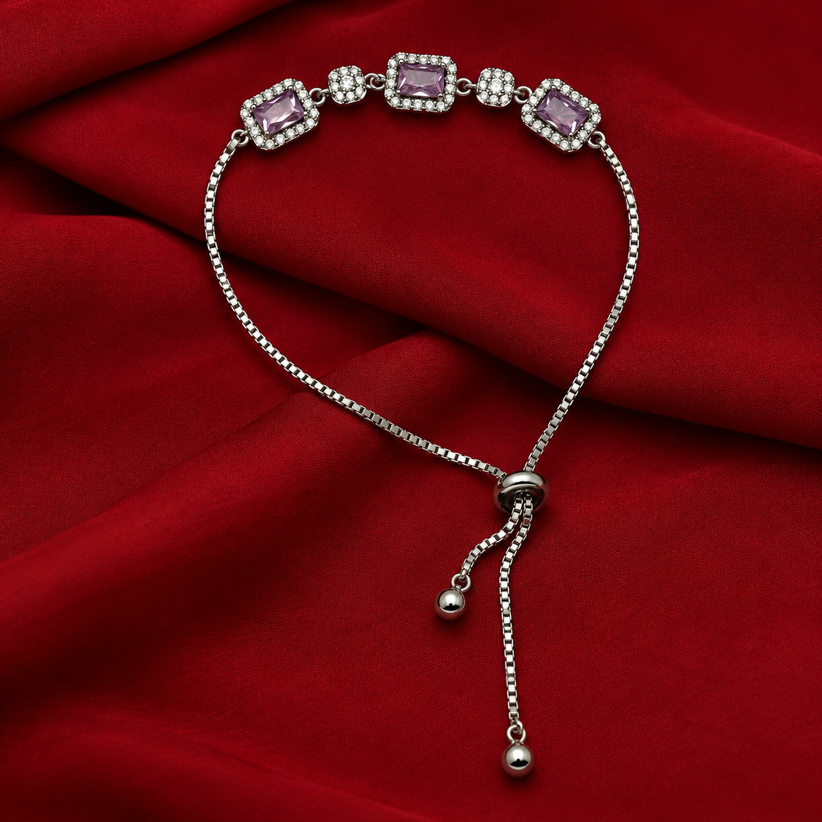 Premium Silver pink stone slider bracelet product image 8 [product-intake-media:febe2f40-7094-469e-bdd7-fe287cc3d096]