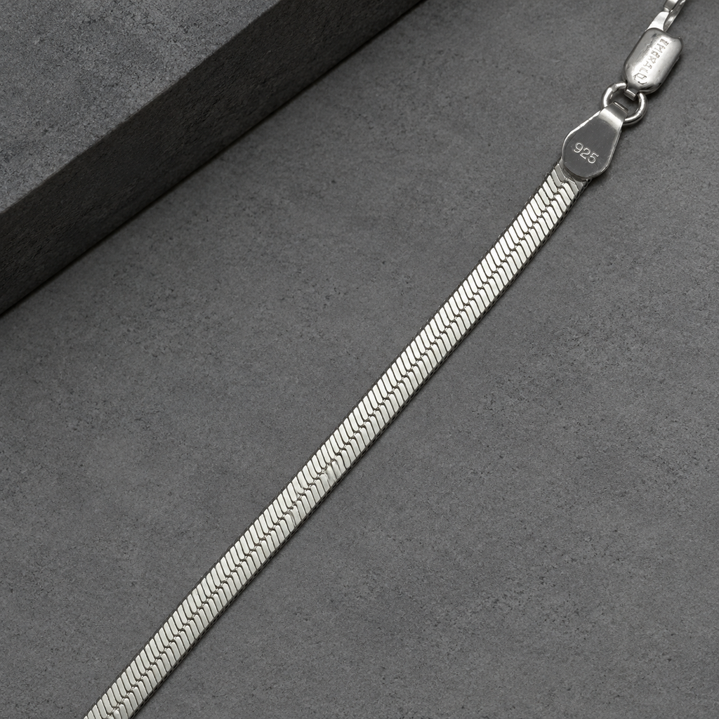 Flat Herringbone Snake Chain Silver Necklace with Lobster Clasp, Chains product image 8 [product-intake-media:c0559221-369a-4ddf-bb8b-ad87f5092dac]