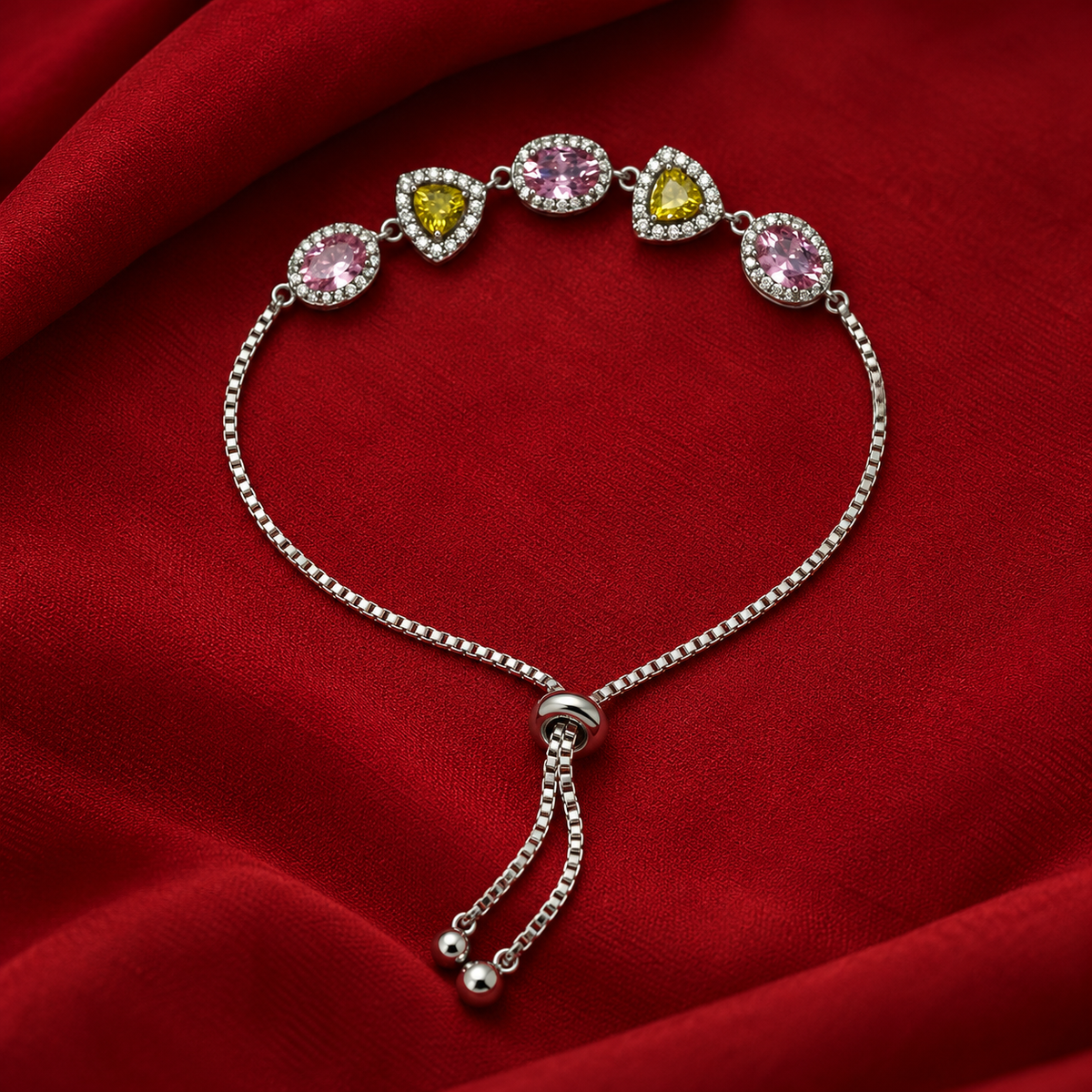 Sparkling CZ stone slider/ adjustable Silver bracelet product image 9 [product-intake-media:0af64730-4b96-46b4-a604-0a42f1ac375e]