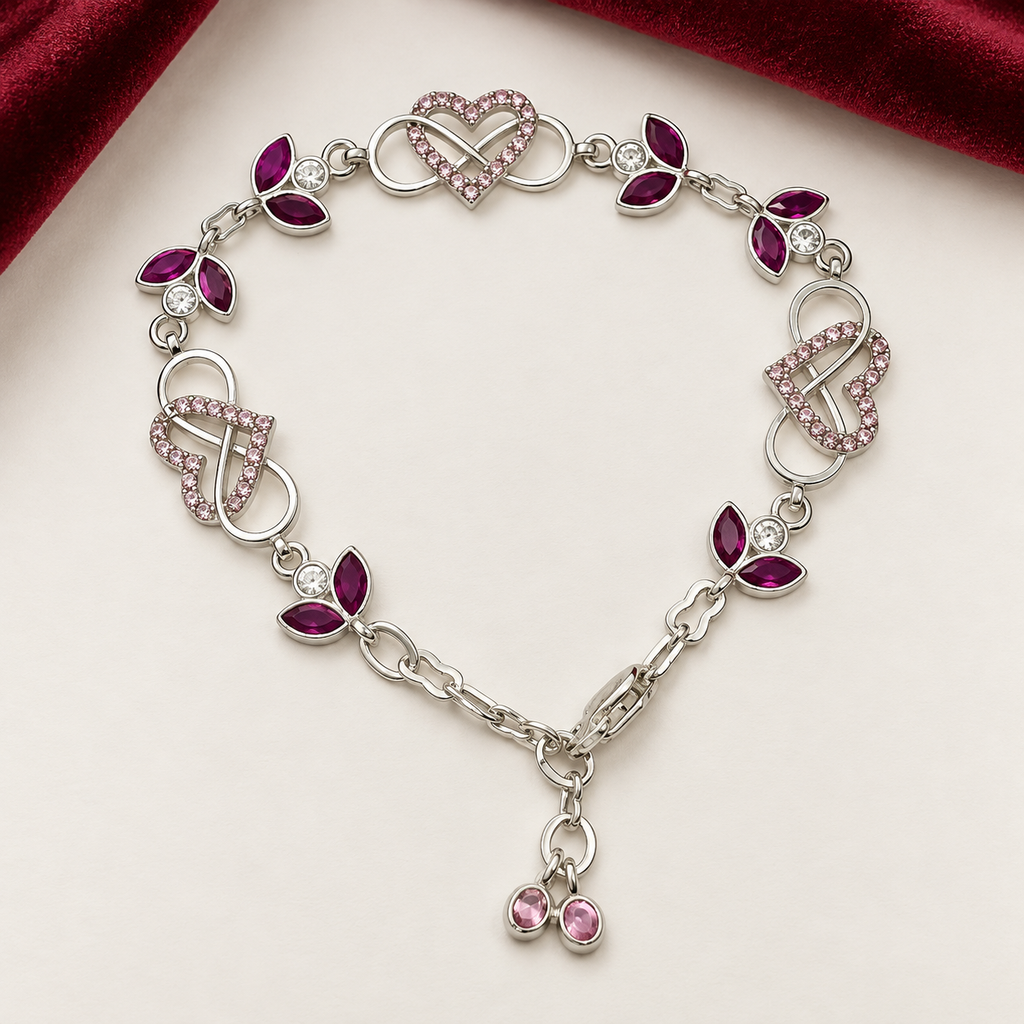 Floral butterfly style infinity love silver bracelet product image 9 [product-intake-media:f7c4134e-a41d-4a56-85b5-39c11a9d5a2e]