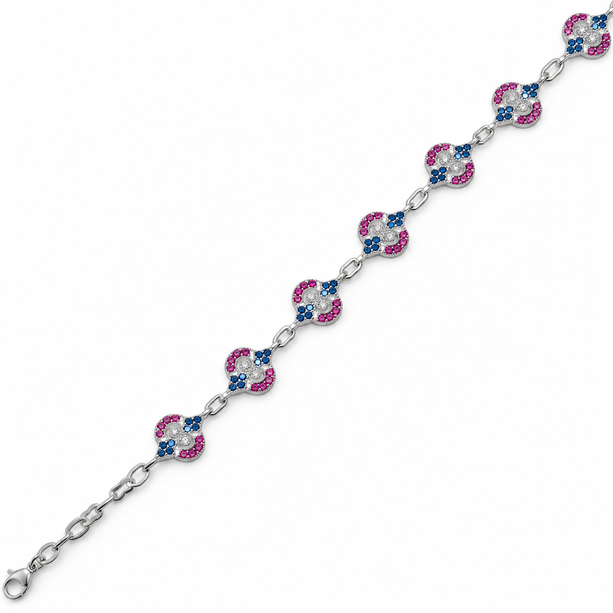 Elegant multi vibrant colored stone silver bracelet product image 10 [product-intake-media:d0e902df-276f-4a7b-b120-07cec49d9b5e]