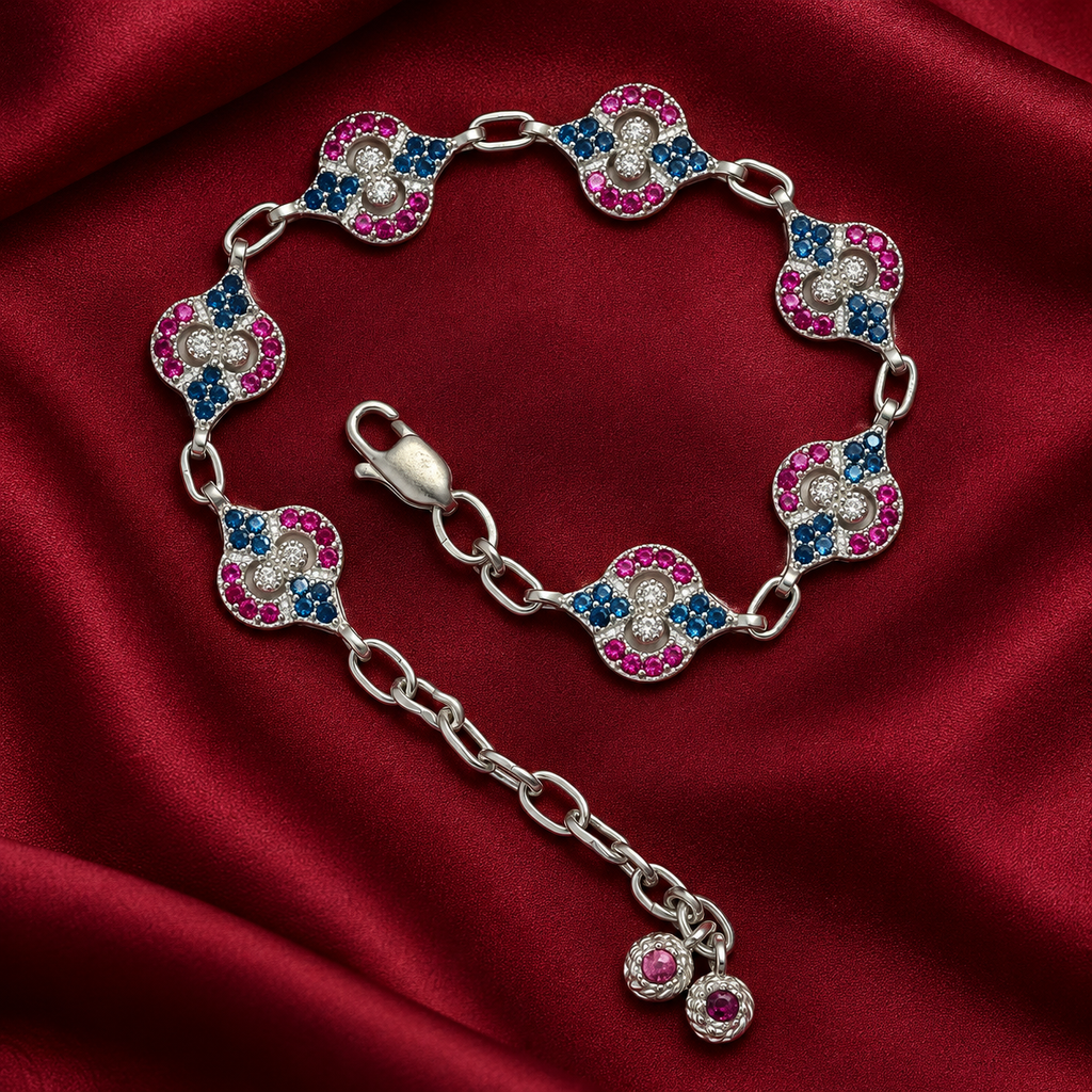 Elegant multi vibrant colored stone silver bracelet product image 10 [product-intake-media:ddfe5001-775c-4889-a359-15a95838212f]