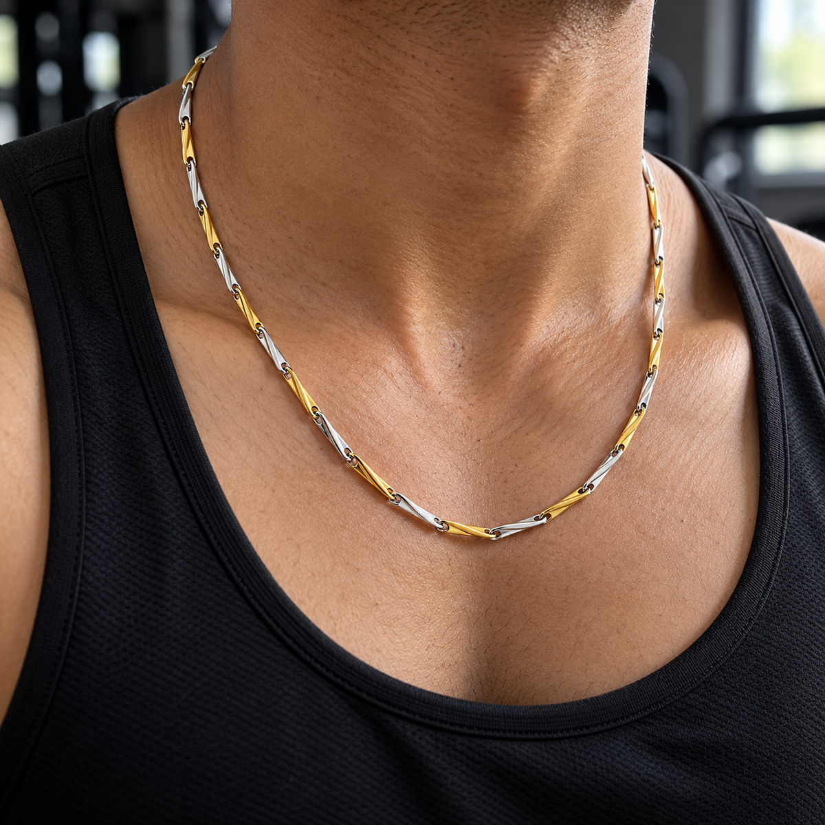 Modern premium look sleek Dual tone Silver gold chain product image 10 [product-intake-media:0000f9ac-f832-4730-a978-6c5f561cf245]