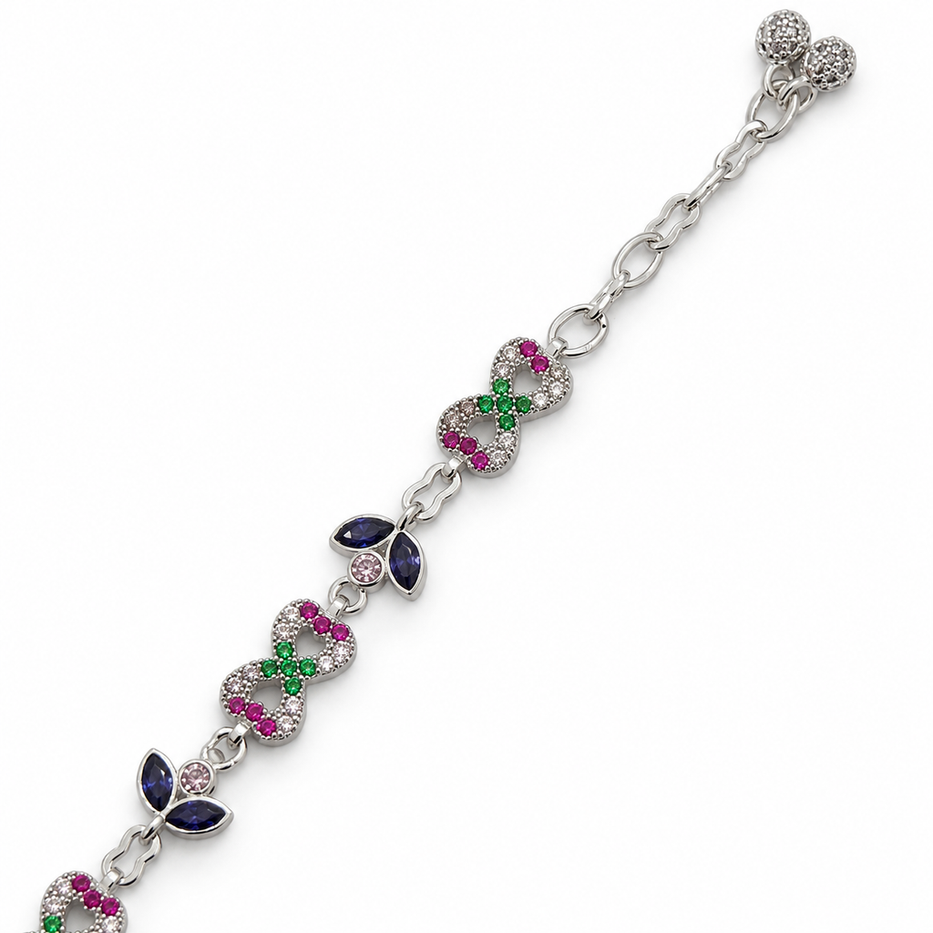 Multicolored stones infinity silver bracelet product image 10 [product-intake-media:c5c360e0-f86a-4d42-9060-f94c67293744]