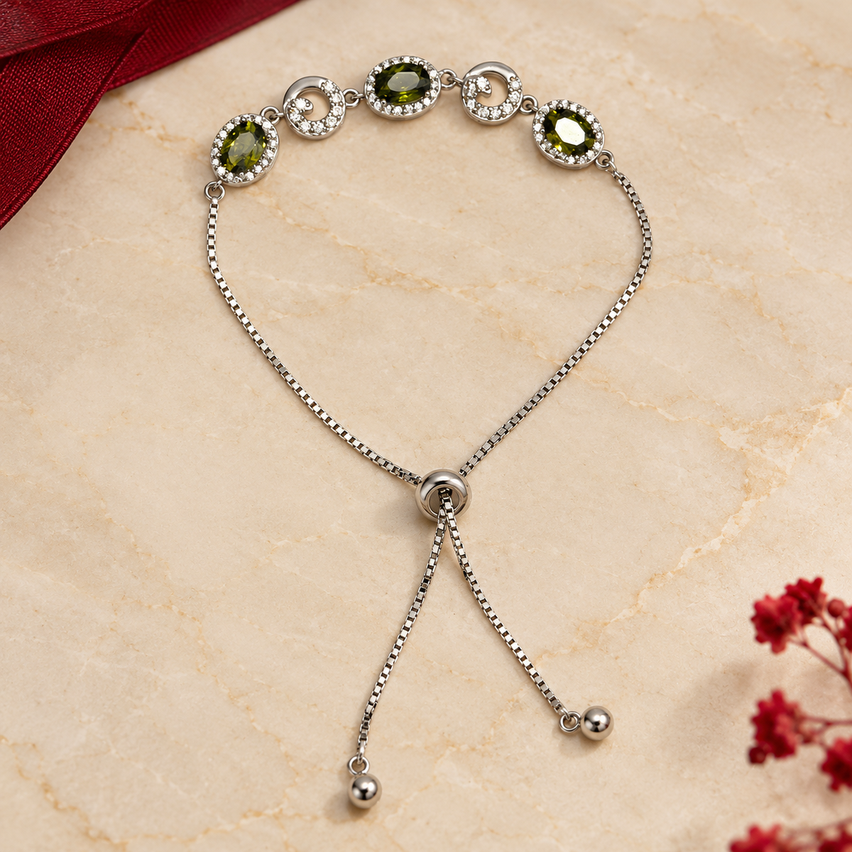 Olive green stone Silver Slider bracelet product image 11 [product-intake-media:5085ebfc-4ce1-4ba7-862f-503dcc674185]