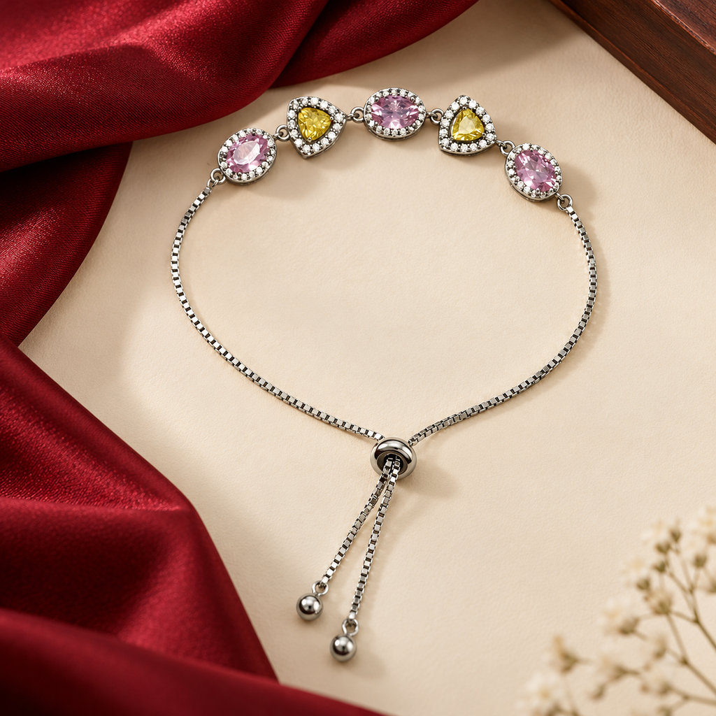 Sparkling CZ stone slider/ adjustable Silver bracelet product image 13 [product-intake-media:07a34f0f-64a3-4729-8f46-538050f7625b]