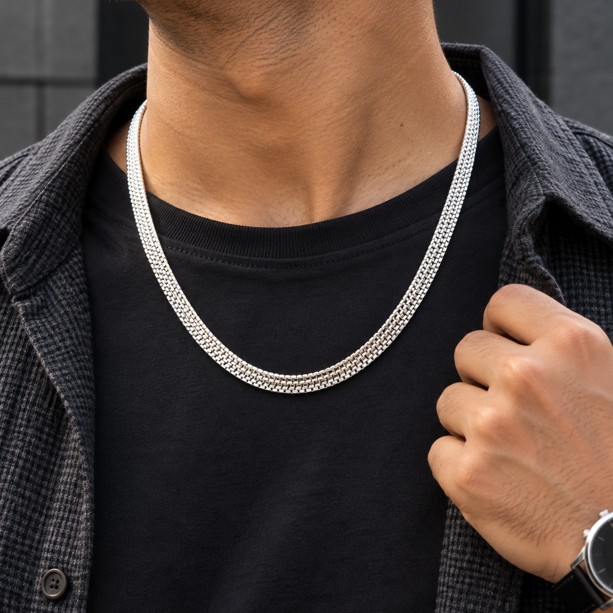 Premium extra high rhodium polished silver chain product image 13 [product-intake-media:1fa55bf5-0d74-4808-bfe2-e6238340ba1f]