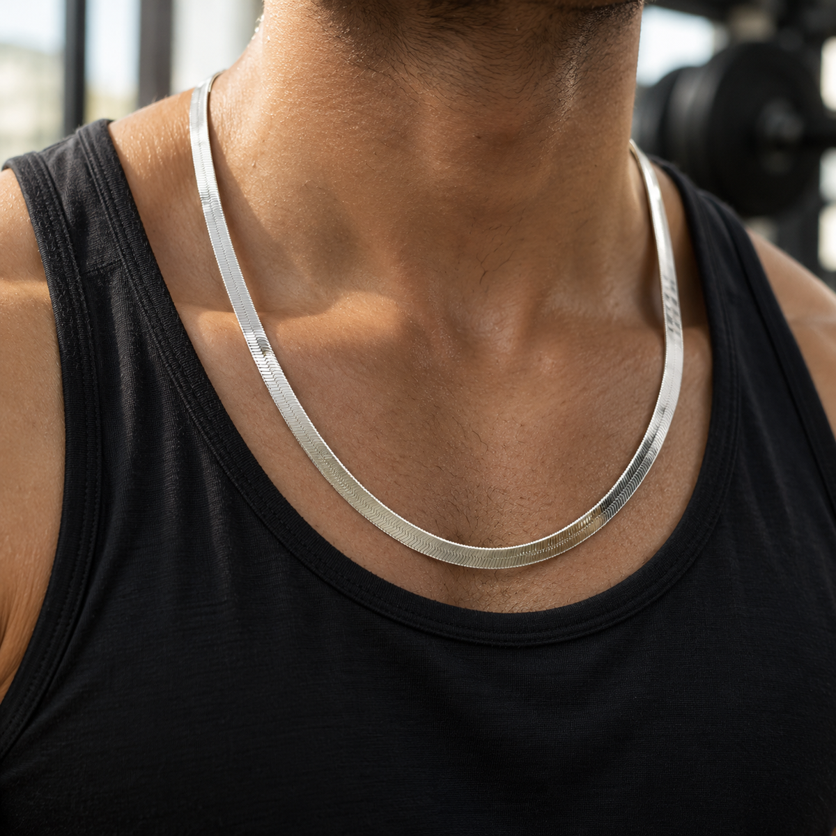 Flat Herringbone Snake Chain Silver Necklace with Lobster Clasp, Chains product image 14 [product-intake-media:bfe9fdfe-b4e1-41ae-b5ae-1926014eb8b8]