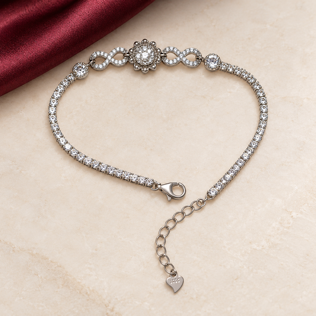 Infinity Bloom Elegant Silver adjustable bracelet product image 14 [product-intake-media:2914b7d3-cbb4-4d21-9f02-4543935a502e]