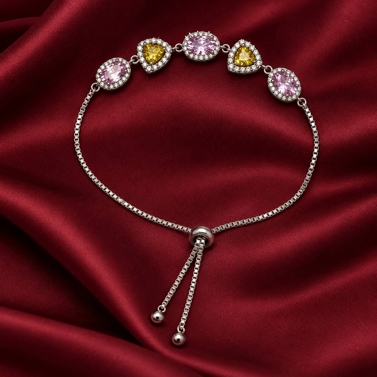 Sparkling CZ stone slider/ adjustable Silver bracelet product image 15 [product-intake-media:bce40ed1-ca70-4473-abe4-7667aa407e4b]