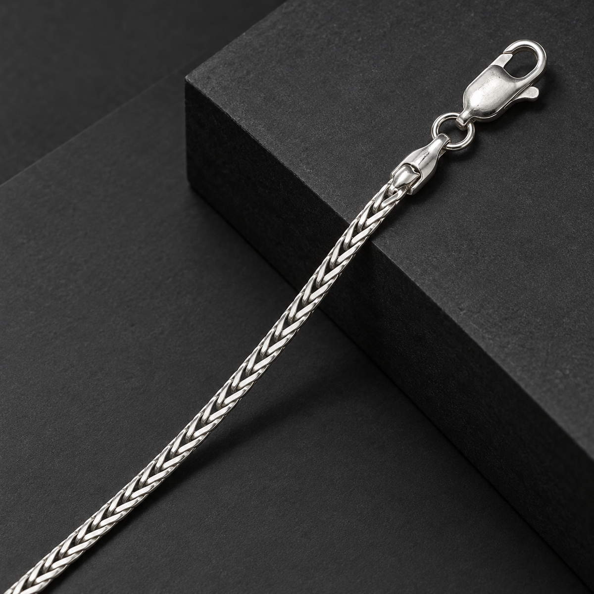 Silver Flat Franco Chain with Lobster Clasp product image 21 [product-intake-media:5ef385cc-9279-489b-b96b-c68b2c8e7b30]