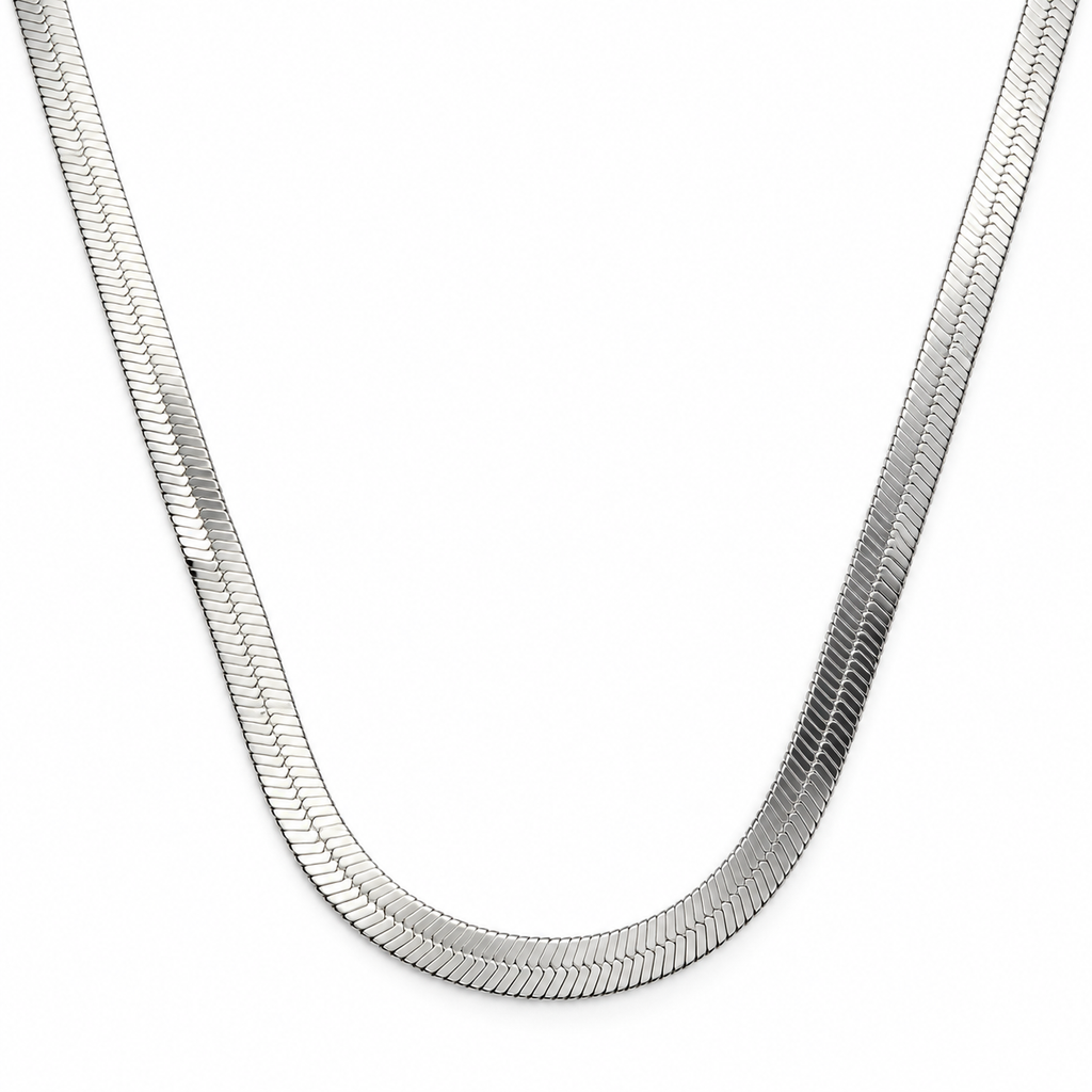 Flat Herringbone Snake Chain Silver Necklace with Lobster Clasp, Chains product image 21 [product-intake-media:58cd376b-4ffb-4b67-8cff-d8ac76bec20c]