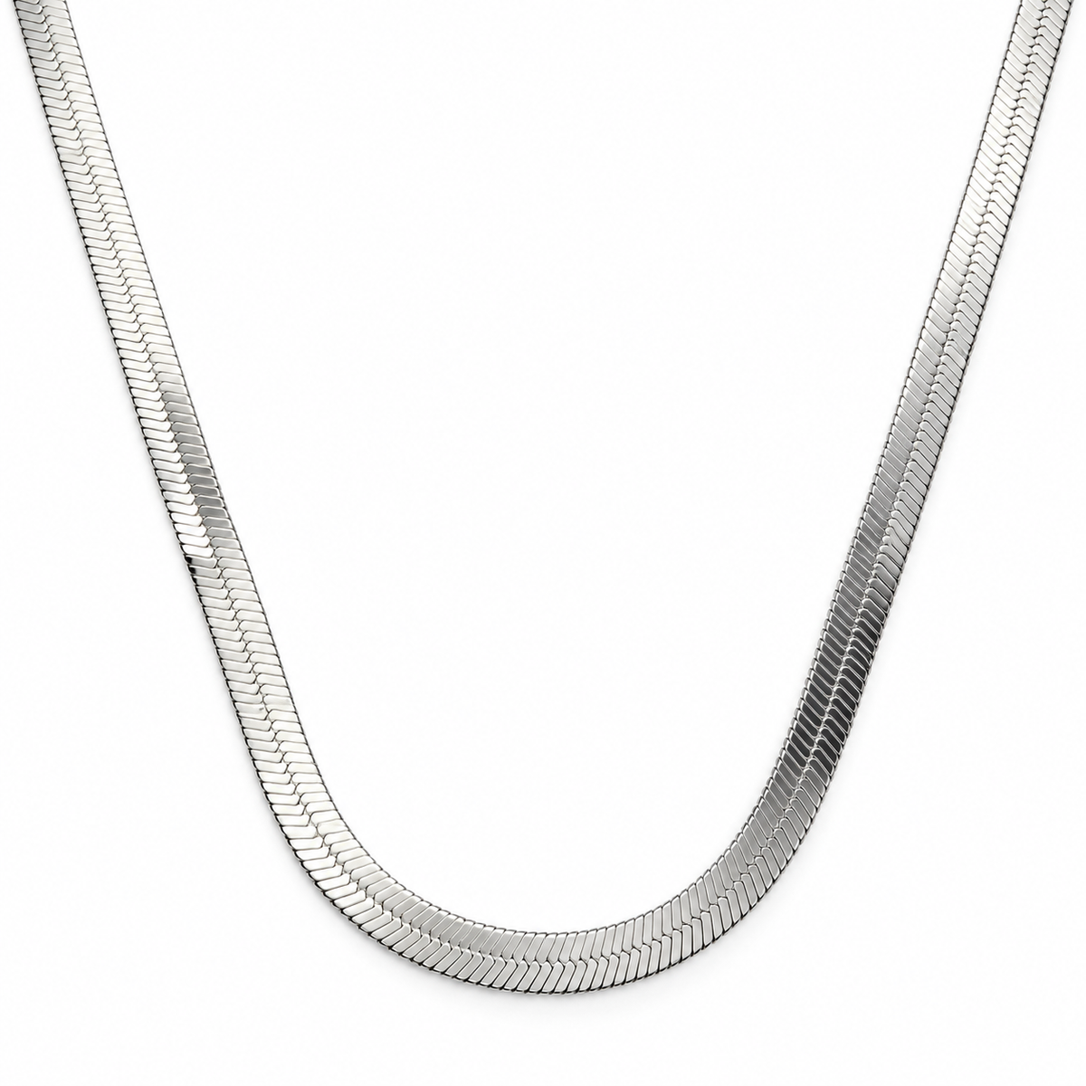 Flat Herringbone Snake Chain Silver Necklace with Lobster Clasp, Chains product image 21 [product-intake-media:58cd376b-4ffb-4b67-8cff-d8ac76bec20c]
