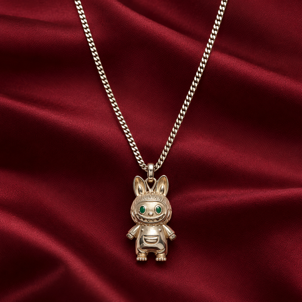 Silver Cartoon Bunny Charm Pendant Necklace with Curb Chain product image 23 [product-intake-media:72cb3831-e207-4950-96eb-69d7d3bc26cd]