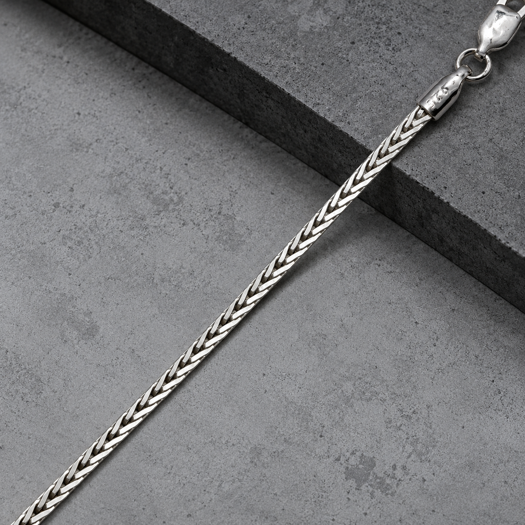 Silver Flat Franco Chain with Lobster Clasp product image 23 [product-intake-media:a74e61a5-31b2-4841-8f44-a87c1654ebfc]