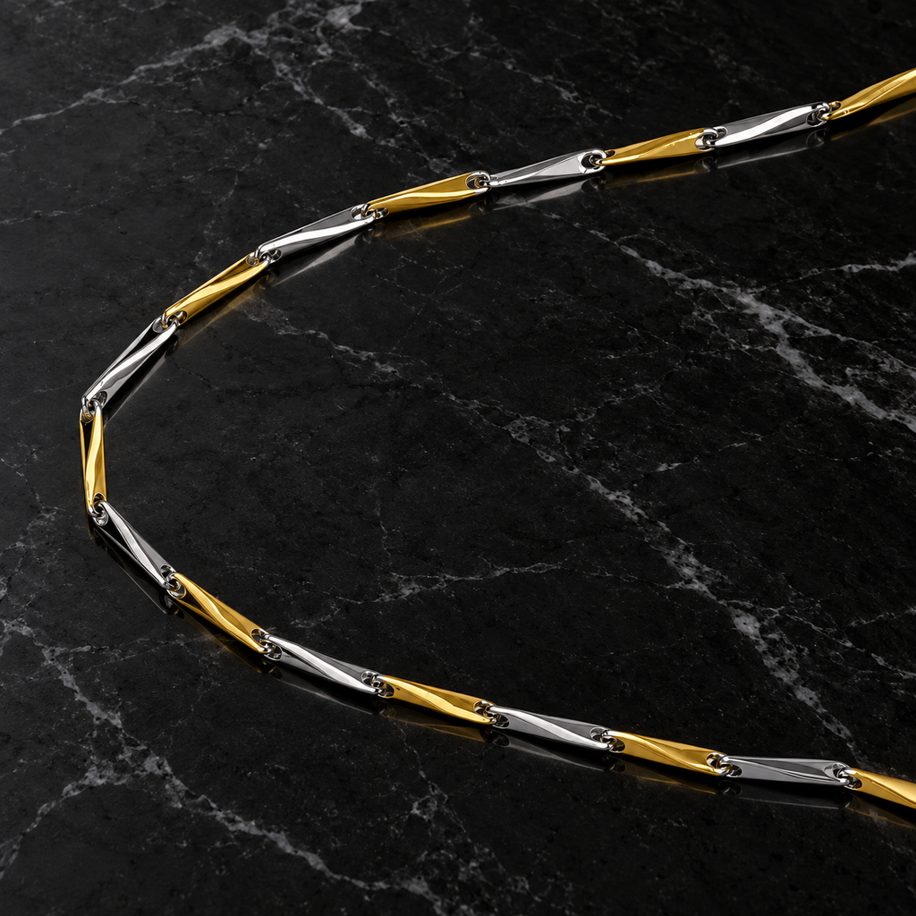 Modern premium look sleek Dual tone Silver gold chain product image 26 [product-intake-media:5254fe04-b009-417c-9e40-f8f11fc601ad]