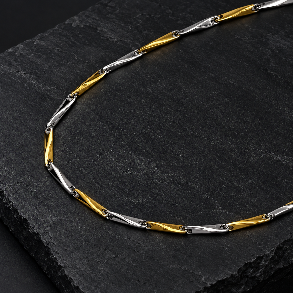 Modern premium look sleek Dual tone Silver gold chain product image 28 [product-intake-media:f2ed3cfc-c893-4285-a2dd-1374cc2747d2]