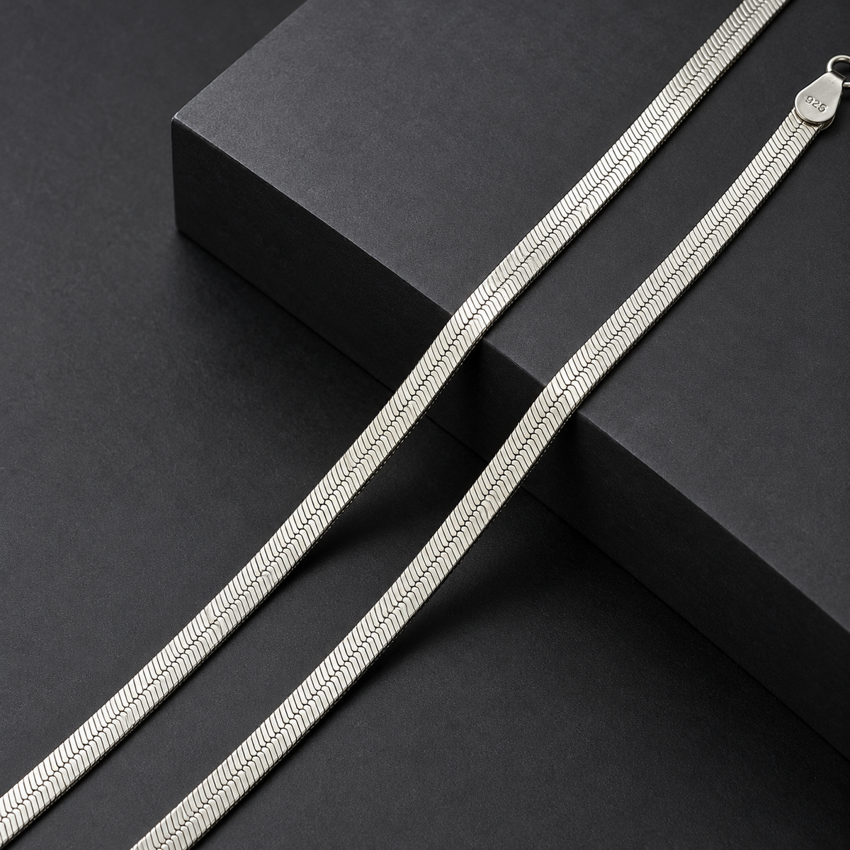Flat Herringbone Snake Chain Silver Necklace with Lobster Clasp, Chains product image 29 [product-intake-media:b2102076-fa80-4c8a-9767-fe2c914e996a]