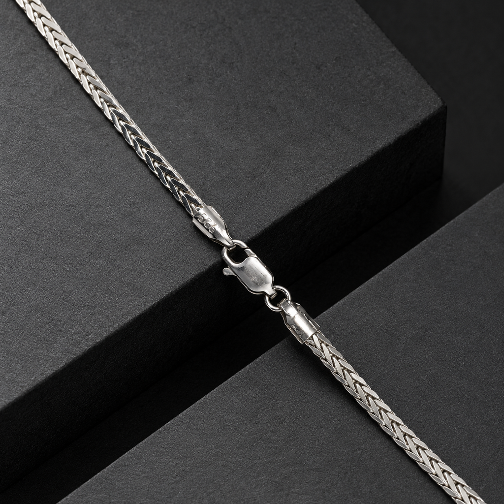 Silver Flat Franco Chain with Lobster Clasp product image 30 [product-intake-media:0350377a-233a-4dfe-8bc1-909fe81c34ce]