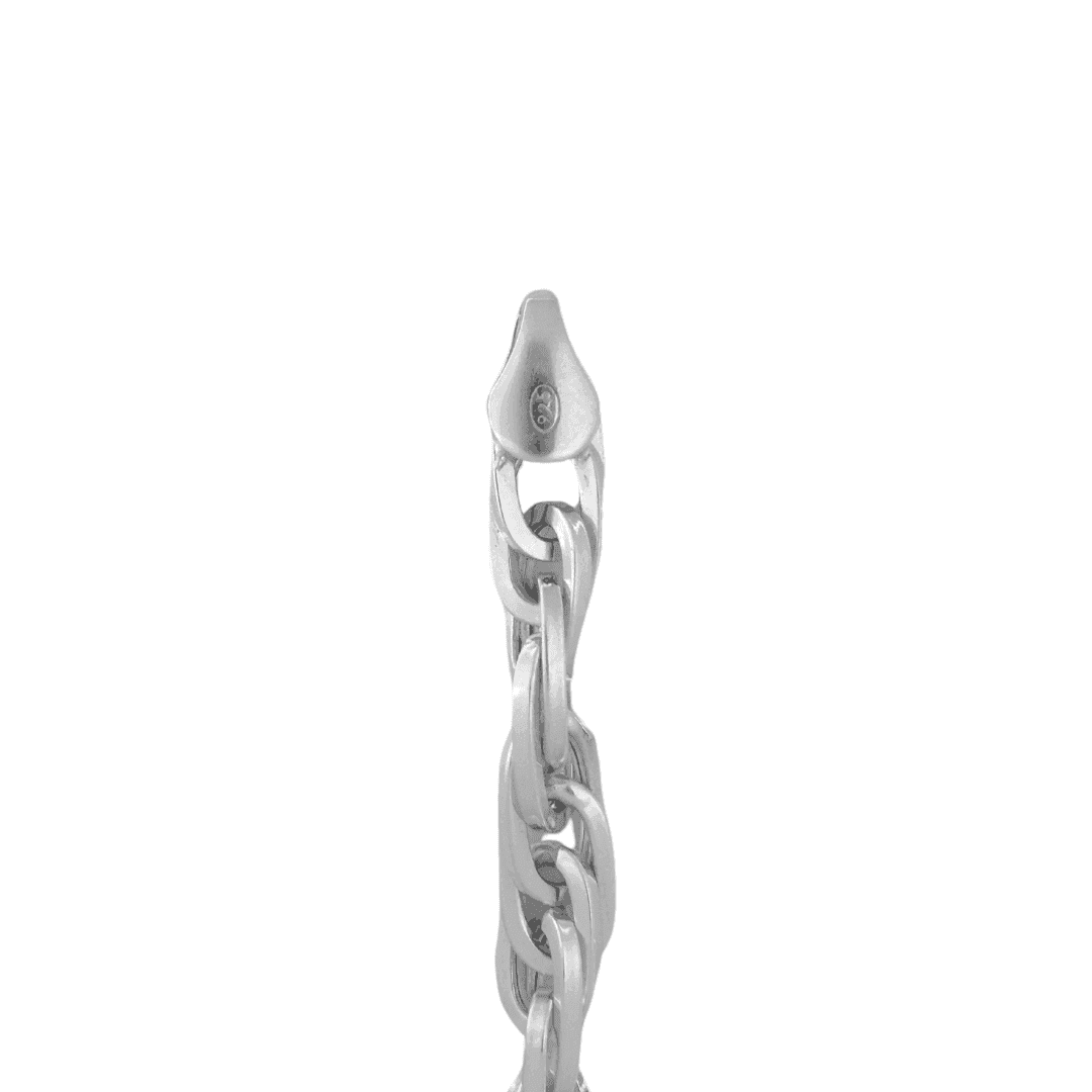 The 925 Sterling Silver Chunky Interwined Rope Link Chain - Celestora - India - Plain - - Chains for Men, Boys, Gift for Men, Brother, Boyfriend, Husband