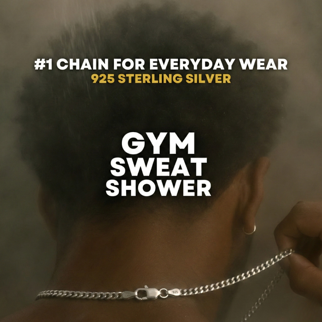 Men's Everyday Silver Curb Chain Necklace